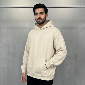 Sweat à capuche d'hiver personnalisé en coton épais 100 % pour homme, coupe classique, respirant, séchage rapide, tissu polaire délavé effet vieilli - Product Image 1