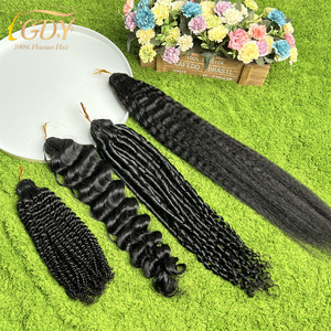 Crochet Human Hair 100% Crochet Hair Pre Italian Curly Virgin Braiding Hair Vendor Natural <strong>Blend</strong> Crochet Human Hair Extensions - Product Image 2