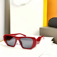 Lunettes de soleil unisexes rétro de marque, populaires, de haute qualité, avec monture carrée dorée, protection UV400, verres dégradés