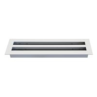 Diffuseur d'air moderne à fentes linéaires en aluminium, design fin, débit d'air réglable, grille décorative pour CVC, pour mur et plafond