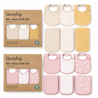 Ensemble de bavoirs et lingettes d'épaule pour bébé, cadeau de naissance, doux, faciles d'entretien, pour la bave et l'alimentation des nourrissons