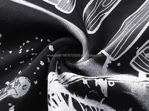 最高品質のヘビーウェイト100％コットン製、ミックスエモーションズ・レトロ・ルーズ・ホットブリック・グラフィティプリント入りコットン長袖フーディー（メンズ） - Product Image 4