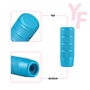 Pommeau de Levier de Vitesses Universel en Alliage d'Aluminium Bleu Dépoli, Tête de Levier de Vitesse de 8 cm de Long pour Remplacement de Voiture - Product Image 4