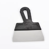 Couteau à mastic plat portable en acier inoxydable avec manche en plastique, 40-600 mm, pour plaques de plâtre, outil manuel large pour le remplissage et le masquage