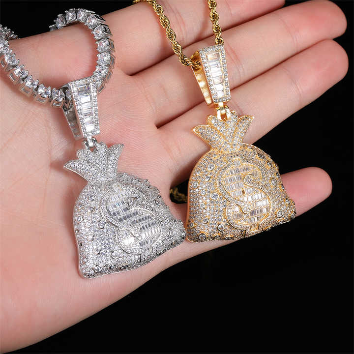 pendant iced out wallet chain