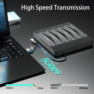 Lecteur Blu-ray externe, lecteur Blu-ray/DVD externe pour PC, <span class=keywords><strong>graveur</strong></span> Blu-ray externe avec câble d'extension USB 3.0 Type-C - Product Image 4