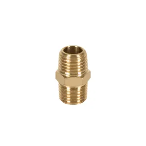 Trupper in ottone lavorato capezzolo maschio-maschio 1/4 'NPT connettori ad alta pressione per l'impianto idraulico di raffreddamento acqua di applicazione della testa - Product Image 1