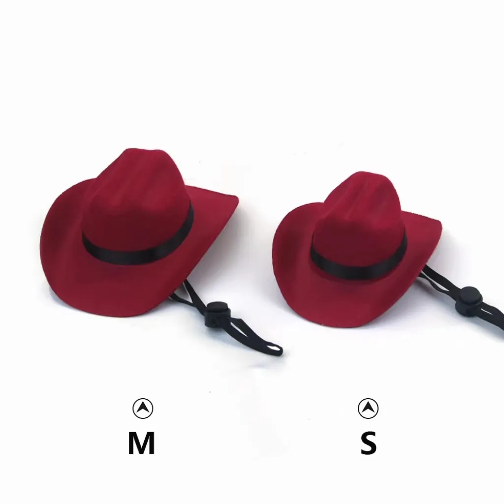 Set di nuovo cappello per animali da compagnia retrò sciarpa a triangolo accessori per animali domestici cappello da cowboy Western per cani e gatti