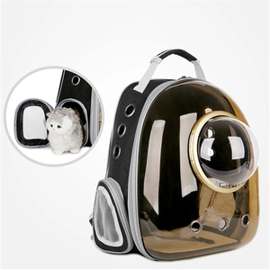 <b>Cat</b> Carrier Space Capsule <b>Backpack</b> Transparent Hard Outdoor Portable PC Oxford Cloth Zipper Closure Double Shoulder Bag - Product Image 4