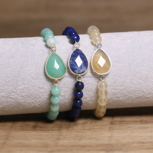 Bracelet élastique en pierres naturelles d'améthyste et <span class=keywords><strong>de</strong></span> quartz rose, fait main, avec breloque, bijou énergétique en <span class=keywords><strong>cristal</strong></span>, cadeau unisexe - Product Image 4