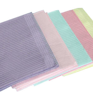 Pettorina monouso dentale 13 "x 18" 3 strati impermeabile bavaglino per i pazienti dentista medico copertura vassoio per unghie tavolo nero - Product Image 3