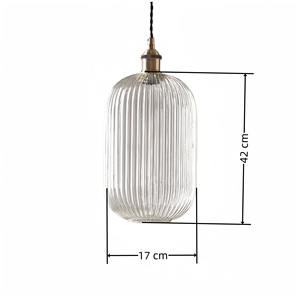 Hiện đại rõ ràng đèn thủy tinh dài sậy xi lanh Đồng Treo Mặt dây chuyền biệt thự phòng khách trang trí cung cấp ánh sáng thẩm mỹ - Product Image 3