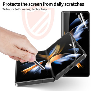 ฟิล์มกันรอยหน้าจอแบบใส TPU บางเฉียบ 3 in 1 ยืดหยุ่นได้ ป้องกันเต็มจอ สำหรับ Samsung <span class=keywords><strong>Galaxy</strong></span> Z <span class=keywords><strong>Fold</strong></span> <span class=keywords><strong>4</strong></span> 5G <span class=keywords><strong>2022</strong></span> - Product Image 5