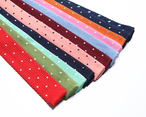 <span class=keywords><strong>Cravate</strong></span> en polyester tricoté pour homme, design 2021, 20 couleurs, décontractée, à <span class=keywords><strong>pois</strong></span> brodés, respirante, fine, 6 cm - Product Image 2