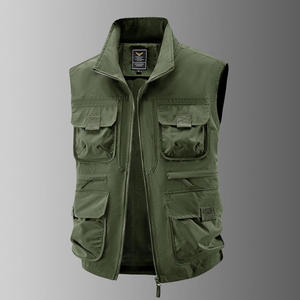 Chaleco de trabajo y voluntariado para hombre, holgado, con múltiples bolsillos, informal, para exteriores, pesca, venta al por mayor, personalizado - Product Image 2