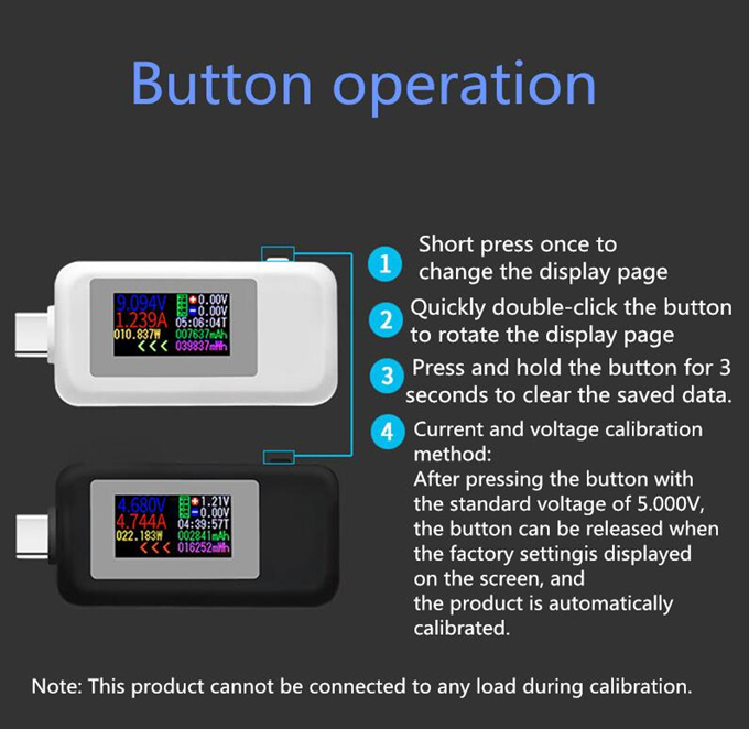 USB Type-C Tester 0-5A Current 4-30V Voltage Digital Connector Power Bank Charger Socket Plug Tester KWS-1902C