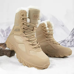 Bottes de randonnée d'hiver pour hommes, grande taille, imperméables, antidérapantes, résistantes à l'usure, chaussures de randonnée en plein air - Product Image 5