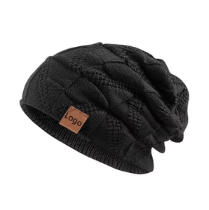 Gorro de punto unisex para invierno, forrado de lana, suave y cálido, gorro de esquí, gorro con visera, disponible en varios colores, de doble capa - Product Image 1