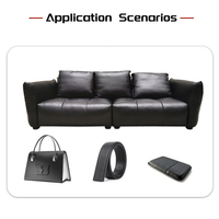 Prix Spécial Tissu en Cuir Artificiel PU Écologique Extensible Imperméable Gaufré Grain de Mouton Nappa Litchi Noir pour Canapé et Mobilier