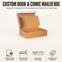 Caja de Cartón Corrugado con Logotipo Personalizado para Envío de Cómics, Caja de Embalaje Protectora para Libros