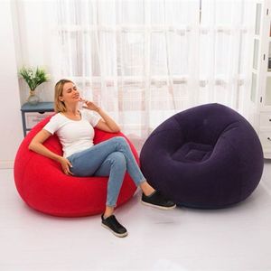 Flocking Modern Minimalism New <b>Inflatable</b> Foldable Round <b>Sofa</b> Chair Outdoor Leisure Single - Product Image 4