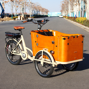 <span class=keywords><strong>Vente</strong></span> flash Vélo cargo familial électrique hollandais à 3 roues Bakfiet Remorque Vélo cargo électrique 4 places Style européen avec utilisation pour animaux de compagnie (chien et chat) - Product Image 1