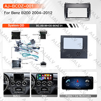 Aijia Player Frames Panel Harness Cable Car Parts for BENZ 2004-2012 B200 12.3in Car Radio Android 13 Stereo Screen