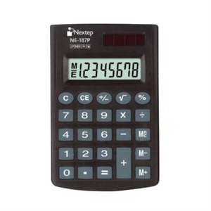 Nextep calcolatore tascabile a 8 cifre solare e a batteria [NE-187P] - Product Image 1