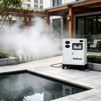 Générateur intelligent d'atomisation haute pression pour cour extérieure, équipement de brumisation paysagère, système de brumisation pour soulagement thermique en jardin privé