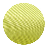 Tissu en fibre d'aramide tissé jaune 1500D 200GSM, ignifuge, de poids moyen, pour tissu balistique