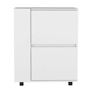 DB White Bar Cart Belleville Armarios elegantes para sala de estar - Product Image 1