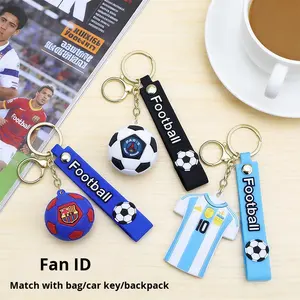 <span class=keywords><strong>Porte</strong></span>-clés en PVC souple pour maillot de football, badge d'équipe de football 2026, <span class=keywords><strong>porte</strong></span>-clés de voiture, cadeau pour supporter de football - Product Image 3