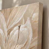 Peinture à l'huile florale 100% faite à la main sur mesure, texture 3D, art mural neutre sur toile, prêt à accrocher, décoration de salon