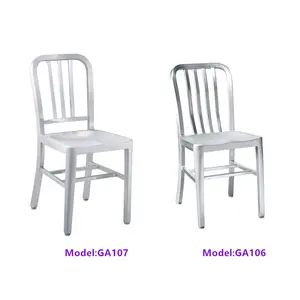 Navy Chair Outdoor Furniture Aluminum Restaurant Dining Chairs Industrial Navy Side Chair