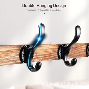 Wooden Wall Mounted Coat Rack With <b>Shelf</b> 5 <b>Hooks</b> Entryway Organizer For Living Room And Bathroom Storage - Product Image 3