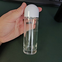 Botella de Perfume Cilíndrica de Vidrio de Alta Transparencia, Atomizador Delgado y Alto, Botella de Fragancia de Lujo con Tapa Magnética