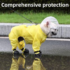 เสื้อกันฝนสำหรับสุนัขขนาดใหญ่คลาสสิกสำหรับฤดูใบไม้ผลิอุปกรณ์เสริมที่เป็นของแข็งเสื้อกันฝนกันน้ำใส่สบายออกแบบได้ตามต้องการ - Product Image 4