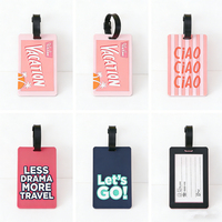 Étiquette de bagage personnalisée de luxe en PVC/caoutchouc avec logo personnalisé pour valise de voyage - Cadeau