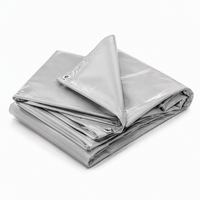 Bâche en PVC imperméable pour camion, résistante aux déchirures, avec ourlet renforcé et œillets, pour remorque de transport