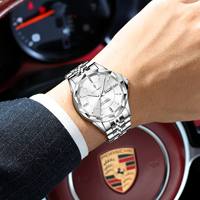 Für 674 Luxus Charme Mode Herren Edelstahl-Legierung Japanisches Quarz-Uhrwerk Wasserdicht Leuchtend Kalender 3BAR Wasserdichtigkeit