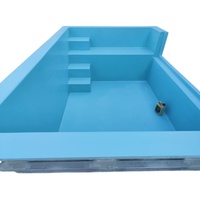 Piscine préfabriquée en fibre de verre pour hôtel, usage commercial en complexe hôtelier, soudage, découpe, haute résistance à la traction, construction durable
