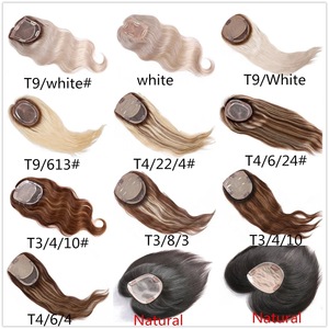 Topper per capelli da <span class=keywords><strong>donna</strong></span> con base mono 5.5''x6'' e 3''x5'', in vero capello umano europeo biondo - Product Image 4