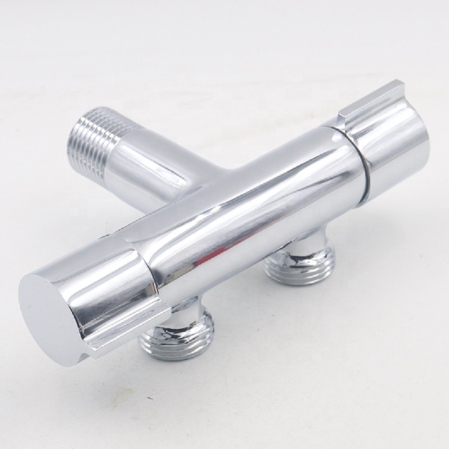 Wholesale Manufacturer Washing Machine Faucet Diverter One Inlet and Two Outlet Toilet Double Handle Angle Valve