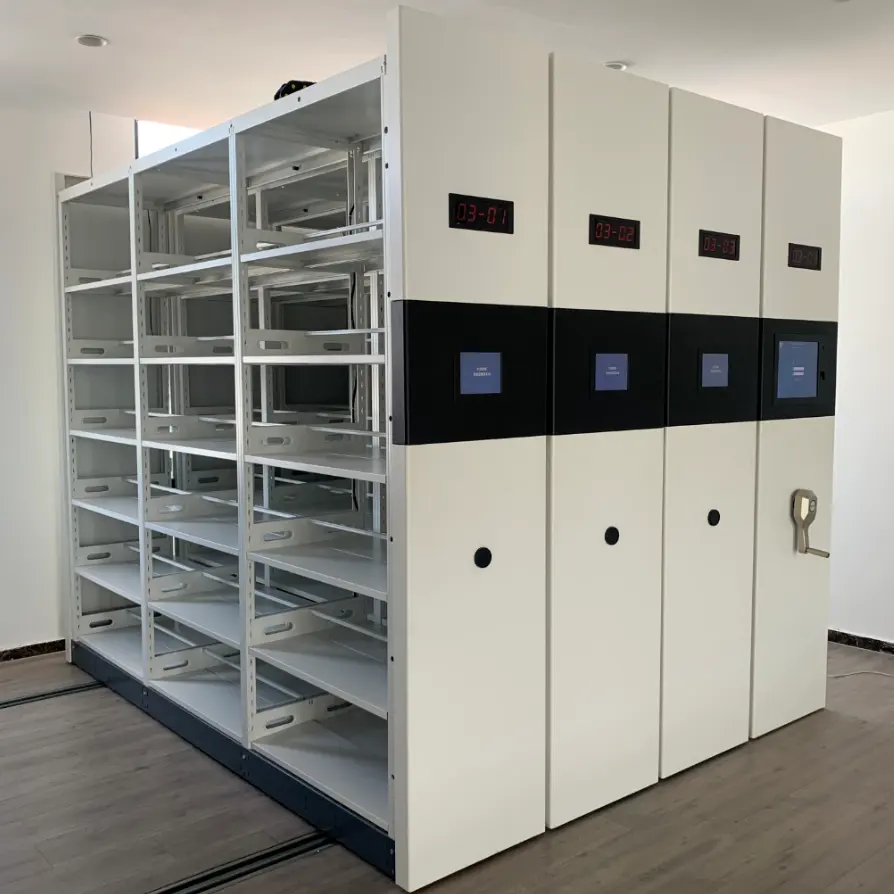 Library sliding cabinet metal movable dense file shelves