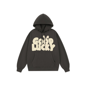 Pull à capuche en laine surdimensionné pour hommes personnalisé 3D français pour l'impression bouffante motif de points d'automne brodé fermeture éclair style hiver découpé - Product Image 2