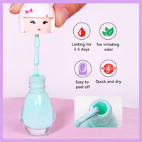 Lot de 6 vernis à ongles à base d'eau de 5 ml, longue tenue, séchage rapide, sans lampe UV, pour la décoration des ongles