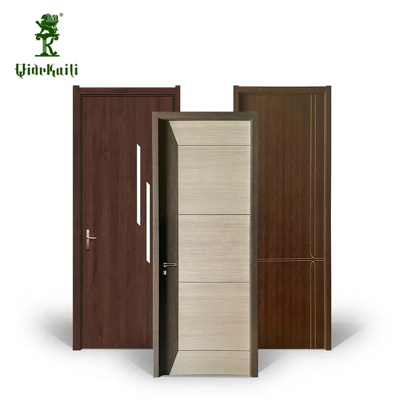 Pintu kamar mandi PVC Interior komposit plastik kayu ramah lingkungan