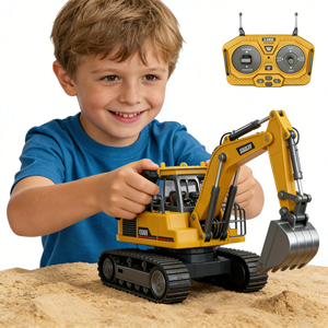 Oferta Especial: Excavadora de Juguete Eléctrica a Control Remoto de <span class=keywords><strong>9</strong></span> Canales, Escala 1:24, Realista, con Orugas de Aleación - Product Image 4