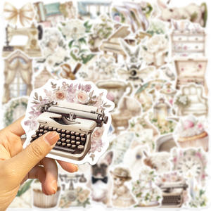 50 Uds. De pegatinas de grafiti de chica literaria estética blanca <span class=keywords><strong>para</strong></span> cuaderno, decoración de equipaje, pegatina de arte romántico - Product Image 5