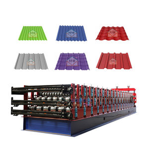 ماكينة تشكيل لفائف الأسقف من الفولاذ الملون ثلاثة طبقات من Liming، ماكينة تشكيل لفائف وصنع الألواح المعدنية الحديدية - Product Image 3